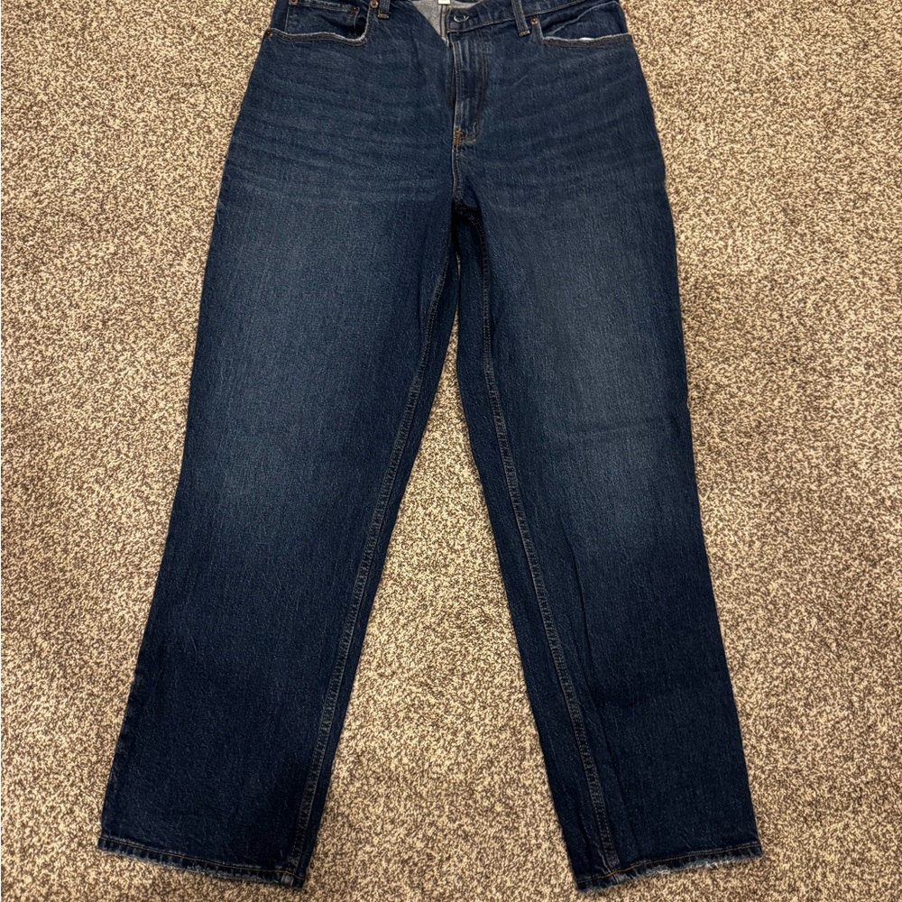 Abercrombie & Fitch Dark Blue Straight Leg Jeans